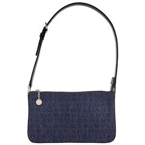 Bvlgari Blue Denim Logomania Handbag PAEBEI